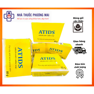  Xà Phòng Tắm ATIDS SOAP dành cho da mụn da tiết bã nhờn  nấm da và tẩy nhờn da 80g 