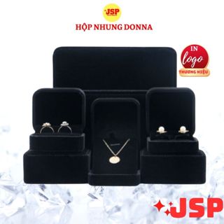 Hộp nhung đựng nhẫn JSP cao cấp nhận in Logo hộp dây chuyền vòng tay bông tai hộp nhẫn cầu hôn