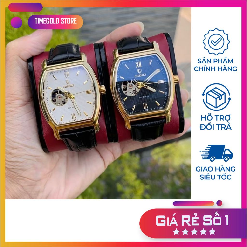 ⚡BIG SALE 25.5⚡ Đồng hồ Nam CHENXI Oval CX-8815 máy Automatic Phiên bản thùng rượu.