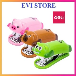 Dập ghim số 10 kèm hộp kim deli 0452 / bấm kim nhỏ 10 tờ/lần deli e0452