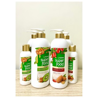 Dầu gội Lashe Super Food phục hồi hư tổn chai 640g ( tặng chai dầu gội ngăn gãy rụng tóc 150g) )