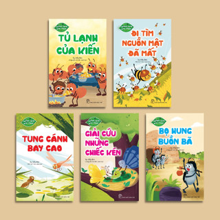 Bộ sách vương quốc côn trùng - truyện khoa học về thế giới côn trùng cho bé - bộ 5 cuốn bìa mềm
