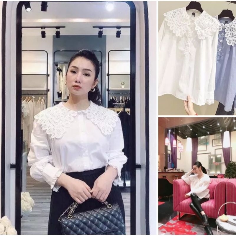 ÁO SƠ MI CỔ REN