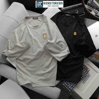 Áo thun nam dài tay cổ tròn logo smile vải cotton kenstore89 atp213