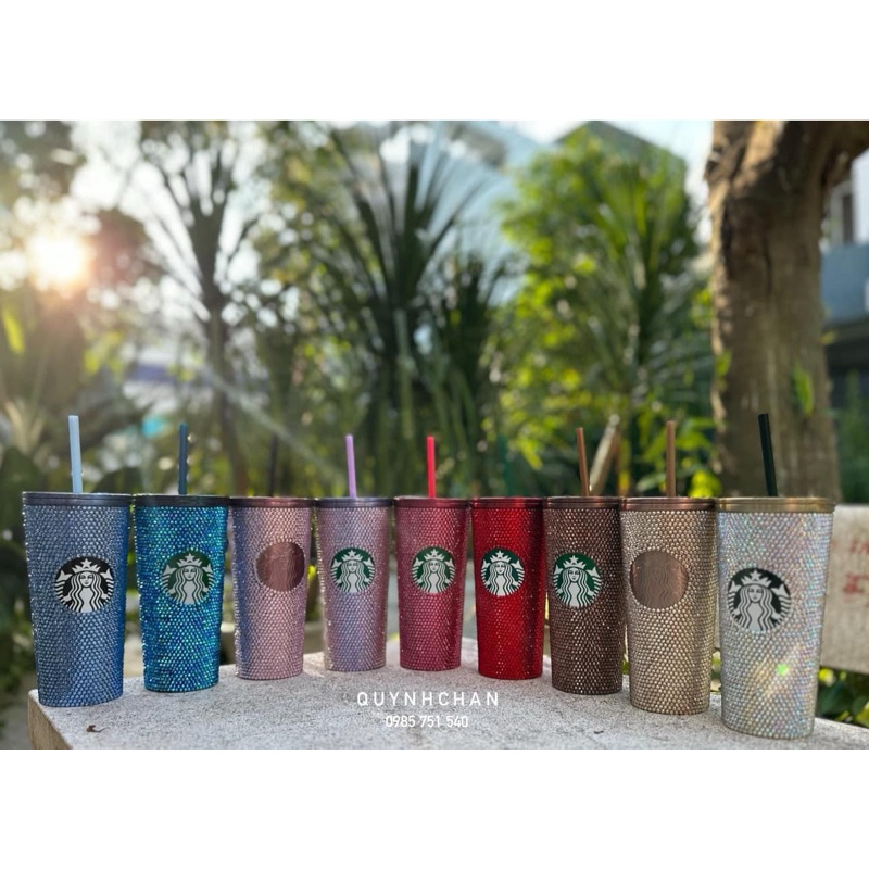Ly Cốc giữ nhiệt đính đá chính hãng Starbucks các nước