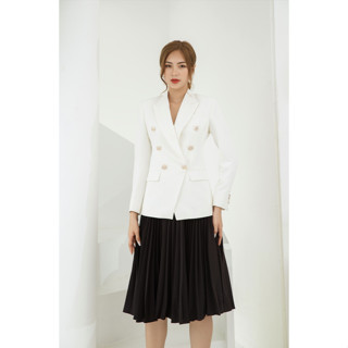 Áo vest thiết kế cao cấp MAJCO, Áo blazer 6 nút kiểu, Áo vest chiết eo dài tay may 2 lớp siêu nét