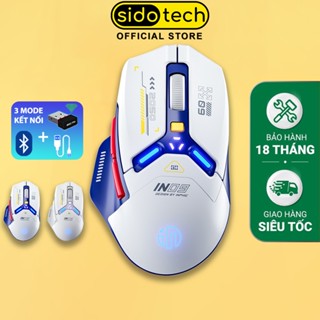  Chuột không dây gaming SIDOTECH INP9 bluetooth pin sạc gundam 6 nút bấm 3 mode có app 1000 hz chơi game máy tính cao cấp 