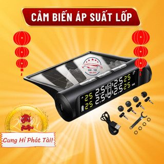 Cảm Biến Áp Suất Lốp Ô Tô Hình LED Cao Cấp - Bộ Áp Suất Lốp Xe Ô Tô   - Áp Suất Van Ngoài  - Car.THC