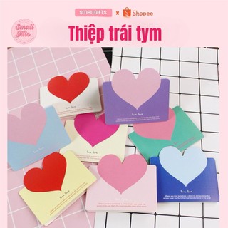 Thiệp chúc mừng lễ tình nhân sinh nhật cặp đôi hình trái tim thank you best wishes