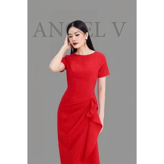 Đầm đỏ xếo 3D sang trọng cao cấp - Angel V