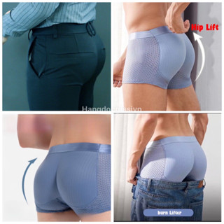 Combo 3 Quần nâng mông nam boxer độn mông tự nhiên không dấu vết , Quần sịp đùi nam nâng mông sexy