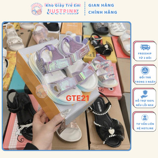 Giày Sandal Bé Gái Thỏ Con Đính Ngọc Trai Dễ Thương Có Quai Dán Tiện Dụng - GTE21
