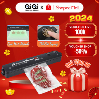 Máy Hút Chân Không Thực Phẩm METIS Vacuum Sealer Hàn Miệng Túi, Tặng Kèm 10 Túi Bảo Quản Thực Phẩm, Lực Hút Mạnh
