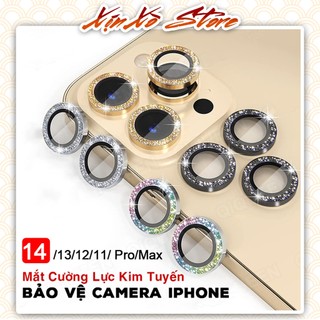 Kính cường lực nhũ kim tuyến bảo vệ Camera Cho iPhone 15/14/14 Pro Max/13/13Pro/13 Pro Max... - XỊN XÒ Store