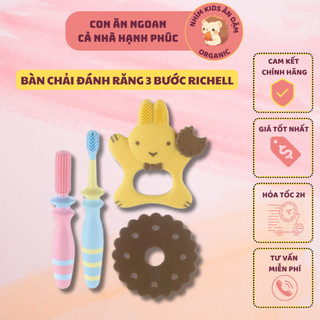 Bàn chải đánh răng 3 giai đoạn Richell cho bé 3,8,12 tháng