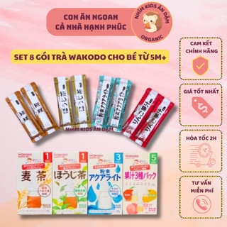[Date T5-T8/2025] Set trà wakodo 8 gói 4 vị khác nhau cho bé