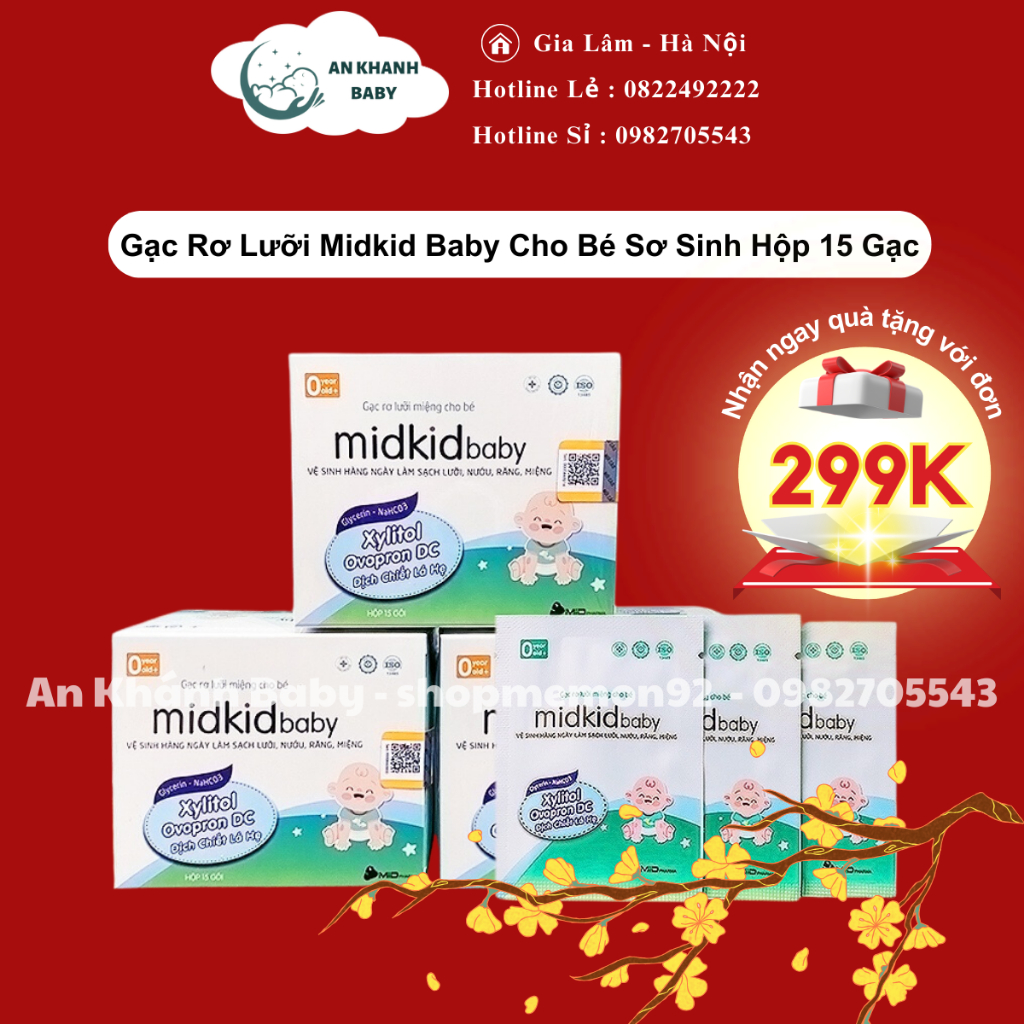 Gạc rơ lưỡi Midkid Baby cho bé