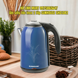 Ấm siêu tốc inox 2 lớp SUNHOUSE SHD1382, Dung tích 1,7 lit, Công suất 1800W, 2 lớp siêu bền, bảo hành 18 tháng