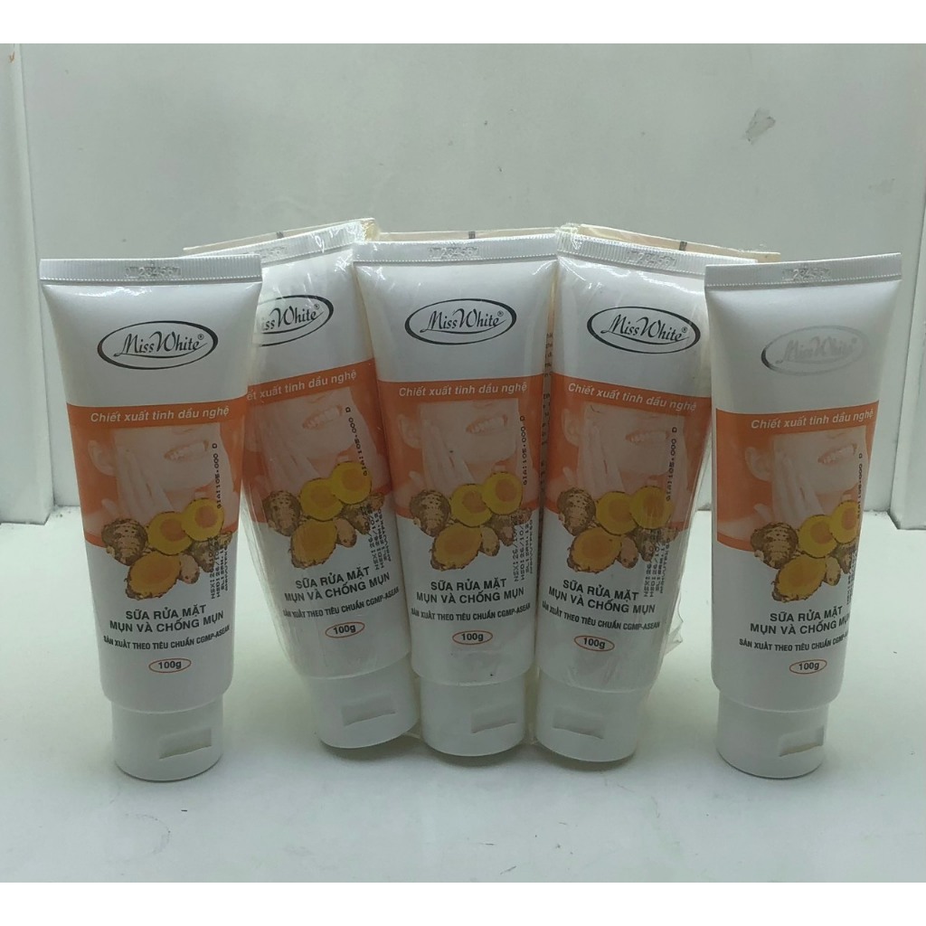 Sữa rửa mặt misswhite mụn, thâm 100g