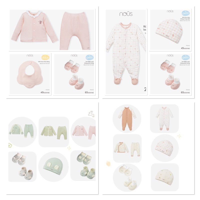 set sơ sinh( đầy đủ như hình )