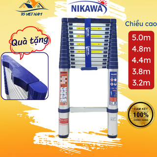 Thang nhôm rút NIKAWA Nhật bản NK54 5.4m, NK50 5m, NK48 4,8m , NK44 4m4, NK38 3m8, NK32 3m2 cao cấp
