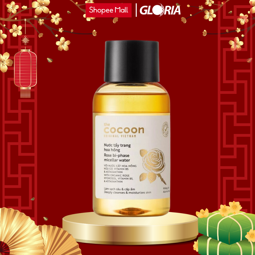 Nước Tẩy Trang Hoa Hồng Cocoon Tẩy Sạch Makeup & Cấp Ẩm 140ml