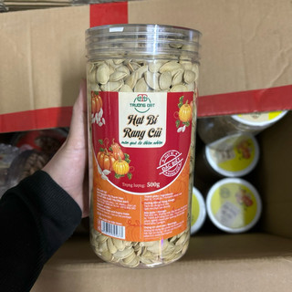 Hạt bí rang củi trường đạt - hũ nhựa 500gr