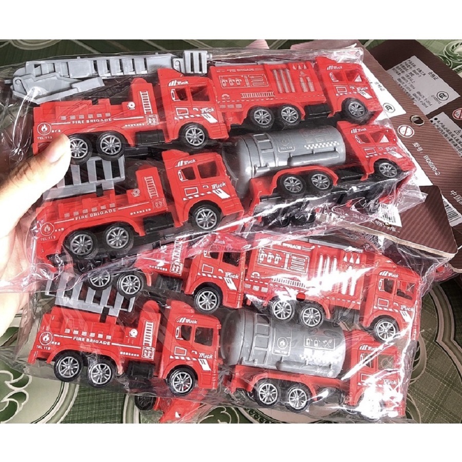 Bộ 4 Xe Ô Tô Đồ Chơi Chạy Bánh Đà Cho Bé