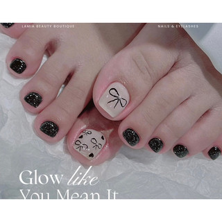Nailbox thiết kế - Nailbox chân phối nơ đen
