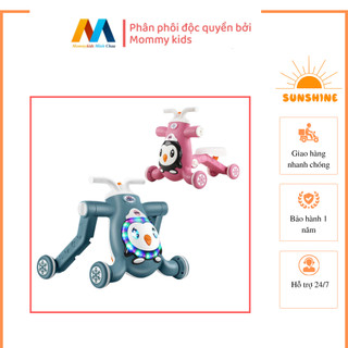 Xe tập đi cho bé đa năng 3 trong 1, Bảo hành 6 tháng, Xe tập đi chim cánh cụt có nhạc và đèn cao cấp