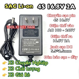 Sạc li-on 4s 16.8v 2a có đèn báo đầy