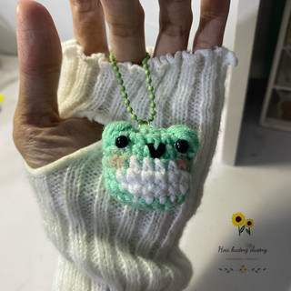 Móc khóa ếch ú mini len handmade siu iu