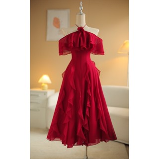 SÒ VINTAGE - ARIA đầm bèo cổ yếm kết hoa