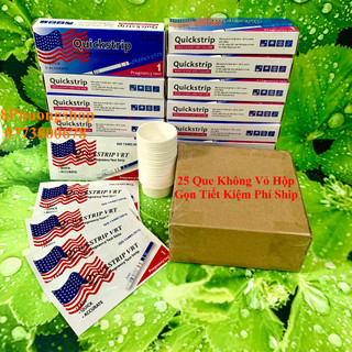 25 Que thử thai Không Vỏ Hộp gọn nhẹ siêu tiết kiệm phí ship - Que thử thai Quick Strip Lá Cờ