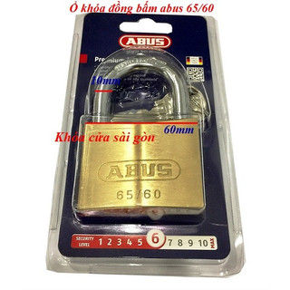 Ổ khóa đồng bấm abus 65/60 thân rộng 60mm
