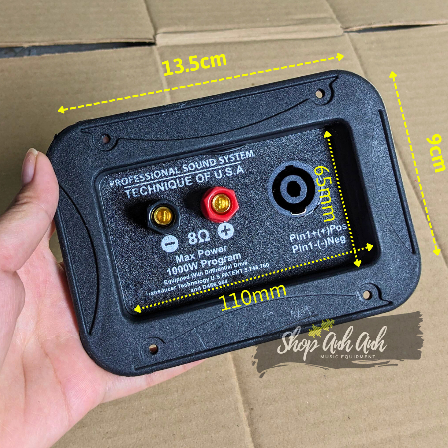 Trạm loa thùng loa sân khấu 9*14 sẳn jack speakon và cọc loa , Giá 01 chiếc