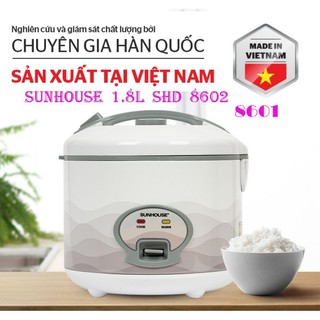 Nồi cơm điện 1.8l sunhouse shd8602 8601 chính hãng