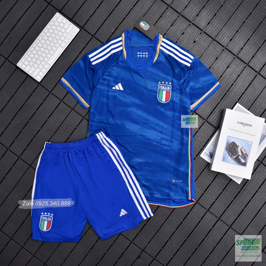 Set Bộ Bóng Đá ĐTQG Italia 2023 - Áo Đá Banh Tuyển Ý mùa giải 22/23 Vải Thái Chuẩn Áo Thi Đấu