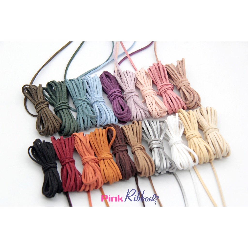 (SET 5M) Dây da lộn 3mm - trang trí thắt nơ. trang trí DIY, decor, gói quà, gói hoa, phụ kiện may mặc