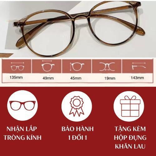 Kính cận thị có độ Tuyết Nhung chống ánh sáng xanh, gọng nhựa tròn, giành cho học sinh, sinh viên gọng nhựa - Mã Z2110 | BigBuy360 - bigbuy360.vn