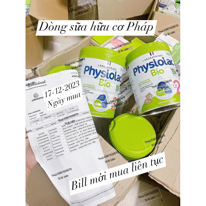 Sữa Physiolac Bio Pháp 800g