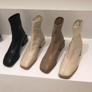Boot da cổ lỡ 3 màu gót vuông 5cm siêu hot hit hàng đẹp loại 1 _hot trend