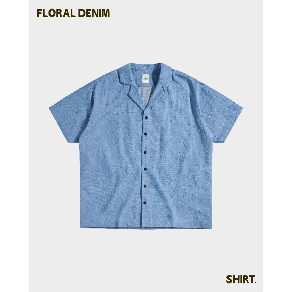 FLORAL DENIM SHIRT - Áo sơ mi denim hoa