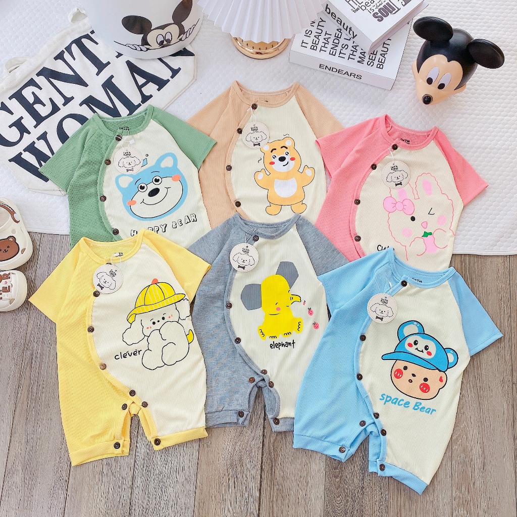 bodysuit cho bé trai và bé gái , body đùi cho bé chất tăm mát từ 4kg đến 11kg