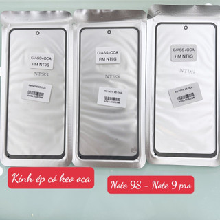 RM NOTE 9S - Kính ép màn hình có keo oca xiaomi redmi note 9s - kính ép liền keo redmi note 9 pro