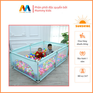 Quây cũi kiêm nhà bóng khung ninox chắc chắn kích thước 1m2.1m8 tặng kèm 30 bóng và 2 tay nắm cho bé
