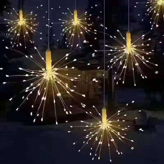 Bộ 5 Dây Đèn Led 600 Bóng Hình Pháo Hoa, Trang Trí Sân Vườn, Giáng Sinh Độc Đáo