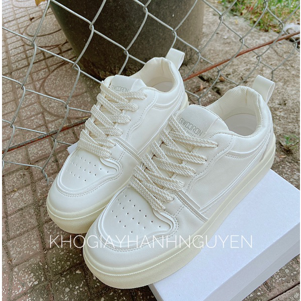Giày thể thao nữ đế bằng giày sneaker basic