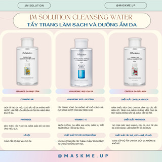 Tẩy trang làm sạch và dưỡng ẩm da JM Solution 500ml