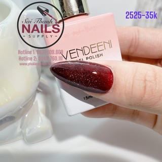 Sơn gel nhũ flash Vendeeni màu đỏ